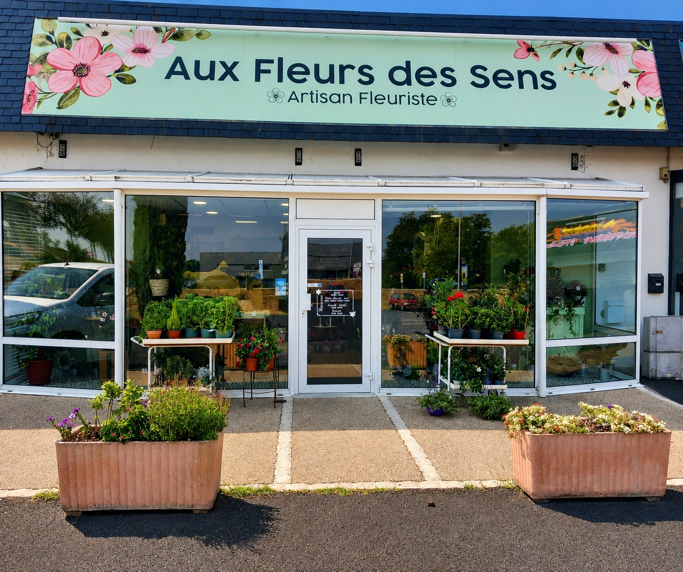 Devanture aux fleurs des sens